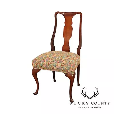 Queen Anne Style Custom Quality Antique Mahogany Side Chair • $465