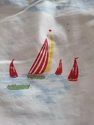 Cath Kidston Vintage Sailing Boat Single Duvet Cover  Excellent Condition  • £85