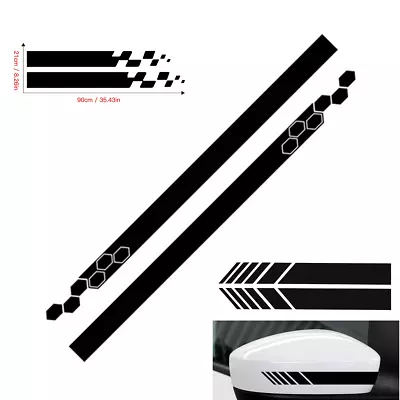 5Pcs Car Side Body Vinyl Decal Sticker Sports Racing Stripe Hood Mirror Decals  • $17.90