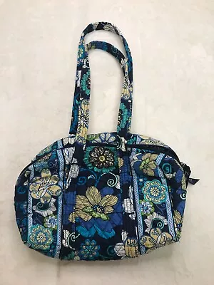 2014 Vera Bradley  Mandy  Shoulder Bag African Violet Blue Flowers #3376 • $12.99