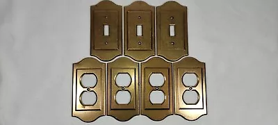 Vintage Amerock Solid Burnished Brass Wall Switch & Outlet Plate Cover USA Lot 7 • $75