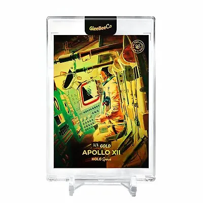 APOLLO XII Art Trading Card 2023 GleeBeeCo Holo Space #ALCM *GOLD* Encased 1/1 • $119