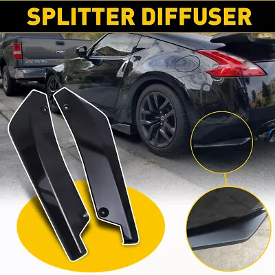 For Honda Accord Rear Bumper Corner Lip Splitter Diffuser Body Kit Gloss Black • $32.99