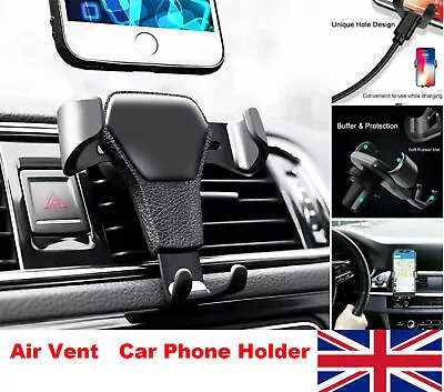 UK Universal Mobile Car Phone Holder Air Vent Gravity Design Mount Cradle Stand • £4.29