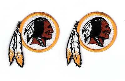 2x - 2  Washington Redskins NFL Football Ballcap Size Iron On Logo Patch • £8.08