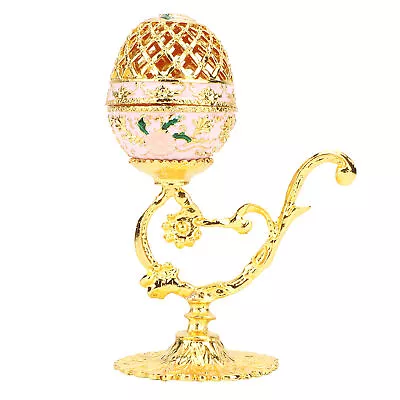 Jewelry Organizer Vintage Zinc Alloy Delicate Egg Jewelry Box Elegant For Gifts • $24.52