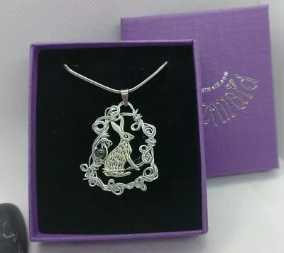 £12 • Buy HANDMADE HARE NECKLACE, Rabbit Pendant, Unusual Different Unique 18  Chain Jcn22