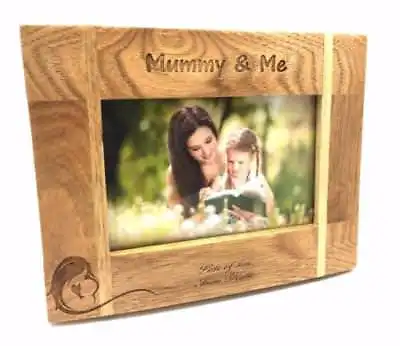 Wooden Mummy And Me Photo Frame Personalised 4  X 6  Gift FW67646-MM-1 • £17.71