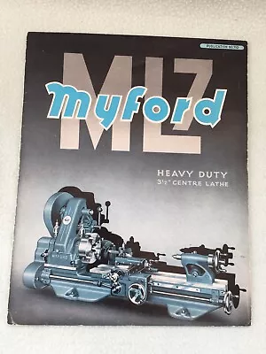 Vintage Myford ML7 Metalworking Lathe Brochure 1954 • £15