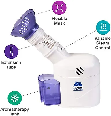 MABIS Personal Steam Inhaler Vaporizer With Aromatherapy Diffuser • $57.95