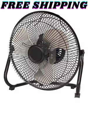 Fashion Black 9 In High Velocity Floor Fan Wall Mount （Gift Box Packaging）! • $16.88