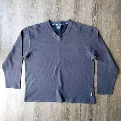 Vintage Converse All Star Men's V-neck Sweater Size XL Faded Gray Long Sleeve • $16.99