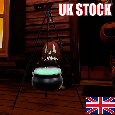 2023 Halloween Decor Outdoor - Large Witches Cauldron On Tripod With Light Yard. • £24.46