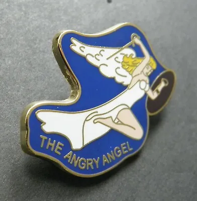 Army Air Force Nose Art Pinup Angry Angel Girl Lapel Hat Pin Badge 1 Inch • $5.64