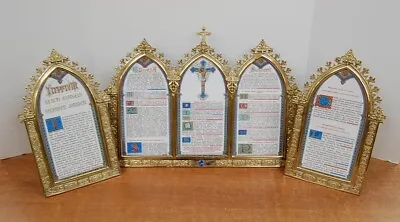 Set Of Brass Latin Mass Cards - Altar Cards - Altar Cannons  Chalice Co.  (#113) • $955