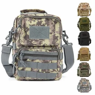 Mens Tactical Backpack Messenger Bag Military Sling Shoulder Pack Camping Hiking • $14.39