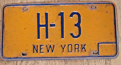 One Original Vintage 1970s- 80s New York Vanity License Plate H-13 • $2.95