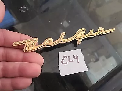 Vintage 6 1/2  Chevy Gold Belair Emblem Script Oem • $27.99