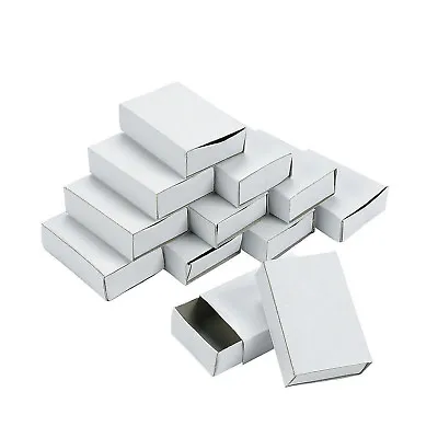 Set 50 Plain White Empty Matchboxes With Drawer Craft Favours Advent Calendar • $15.78
