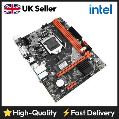 B75 Intel LGA1155 DDR3 M.2 SATA 3.0 Micro-ATX Gaming Motherboard E3 I3 I5 I7 CPU • £38.99
