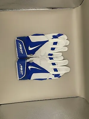 Nike MVP PRO Elite Batting Gloves White/ Royal Size L • $29.99