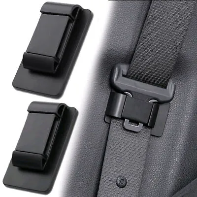 2x Black Car Parts Seat Belt Stabilizer Limiter Universal Interior Accessories • $9.60