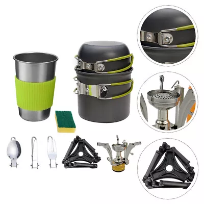  Portable Cutlery Camping Tool Backpacking Cookware Equipment Set • £36.15