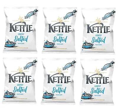 6 X KETTLE Chips Lightly Salted Sharing Crisps Snacks 130g • $46.85