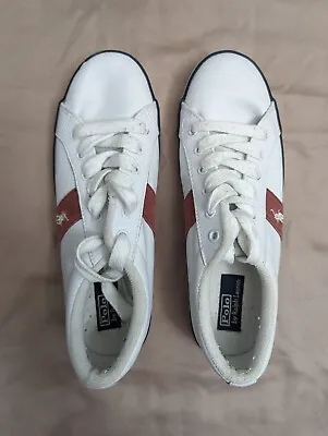 $15 • Buy Polo By Ralph Lauren Canvas Women Shoes White Size 6 Used