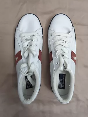 Polo By Ralph Lauren Canvas Women Shoes White Size 6 Used • $15