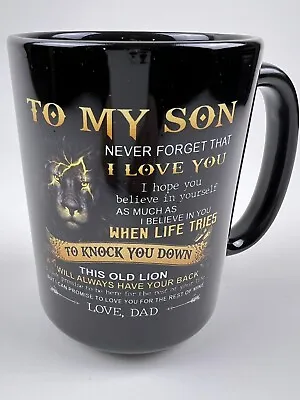 To My Son Love Dad Lion Large Coffee Cup/Mug • $20