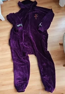 Unisex Cactus Jack Jordan Rare Hood Jumpsuit 1 Piece Travis Scott 3XL Purple • £297