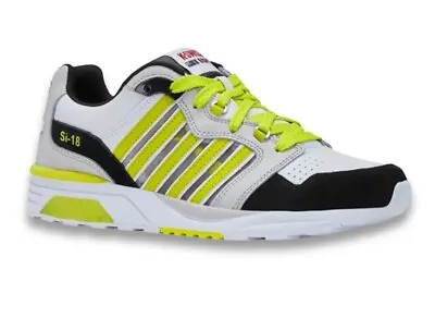 K-Swiss Si-18 Rannell Shoes - NEW Mens Size 8 White / Black / Volt • $30