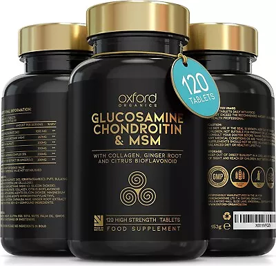£18.45 • Buy Glucosamine And Chondroitin MSM Tablets High Strength | 120 Glucosamine Sulphate
