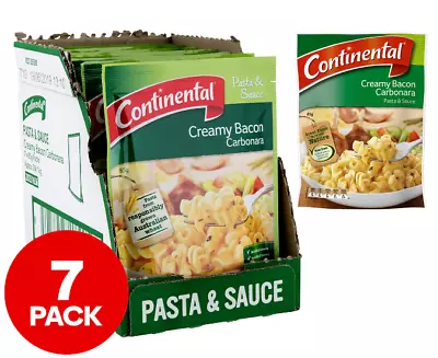 Continental Pasta & Sauce Creamy Bacon Carbonara 85g X 7 Grocery Bulk Pack • $18.94