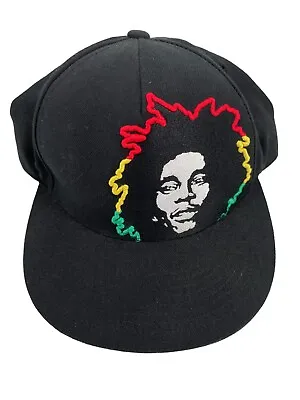 Bob Marley Hat Sz 7 1/2 Zion Jamaica Reggae Rasta Embroidery Fitted Baseball Cap • $13.97