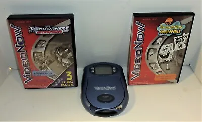 Video Now Blue Personal Video Player Hasbro W/ 4 Discs & Carry Case Plays Well! • $24.90