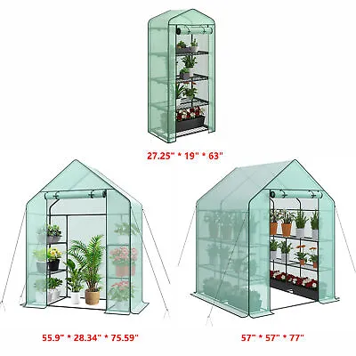 Multi-Size Mini Walk In Greenhouse Indoor Outdoor Planter House With PE Cover • $36.99