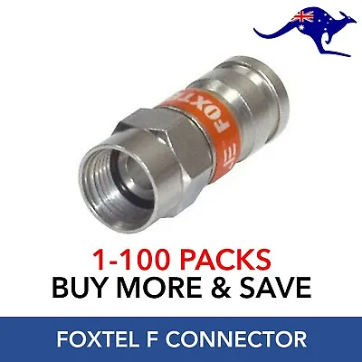 RG6 F Type Compression Crimp Connector For Coaxial Cable Foxtel Approved F31126 • $4.79