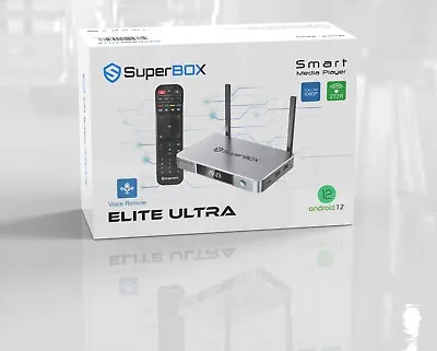 SUPERBOX ELITE ULTRA TV BOX Media Player Voice Remote 4GB+128GB 5G Wi-Fi 6 • $399