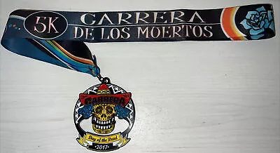 CARRERRA De Los Muertos Day Of The Dead 2017 5K Medal & Lanyard Chicago IL • $0.99