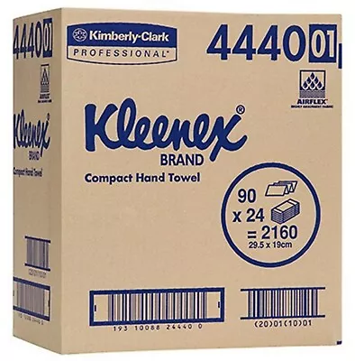 Kimberly Clark Kleenex 4440 Compact Hand Towel 24 Packs X 90 Towels • $154