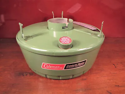 Vintage Coleman Super Catalytic Heater 513A708 3000-5000 BTU Green Fuel Tank. • $22.50