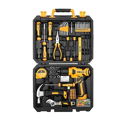 DEKOPRO 126 Pcs Tool Set Mechanics Tools Kit & Electric Driver Set DIY Tool Kit • $59.99