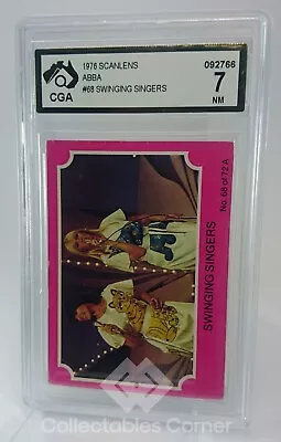 1976 Scanlens Abba Series A Pink Swinging Singers Card Graded 7 Agnetha AnniFrid • $40.45