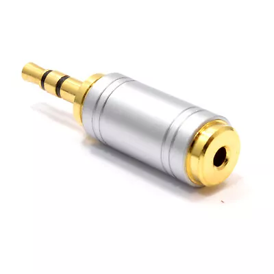 2.5mm Stereo Socket To 3.5mm Headphone Jack Plug All Metal Adapter • £3.75