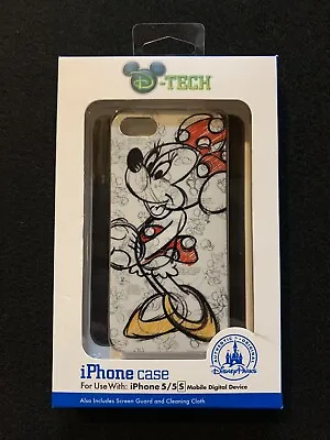 Disney Parks Red Black Minnie Mouse Sketch IPhone 5/5S Cell Phone Case Drawings • $29.95