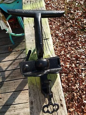 Vintage Hand Saw Vise Cast Iron Tool Early Model Ball Socket Adjustable 9 1/4   • $49.99