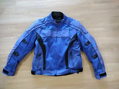 Xelement Men's Armored Vented Blue Textile Motorcycle Jacket - Lining - Medium • $29.95