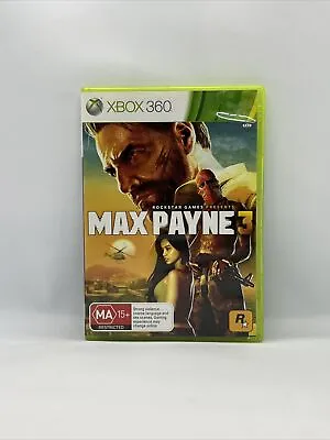 Max Payne 3 III Three Microsoft Xbox 360 Game Free Post PAL • $19.95